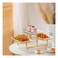 2 Tiers Rectangular Shaped Serving Set with Gold Stand 25cm 3 PCS