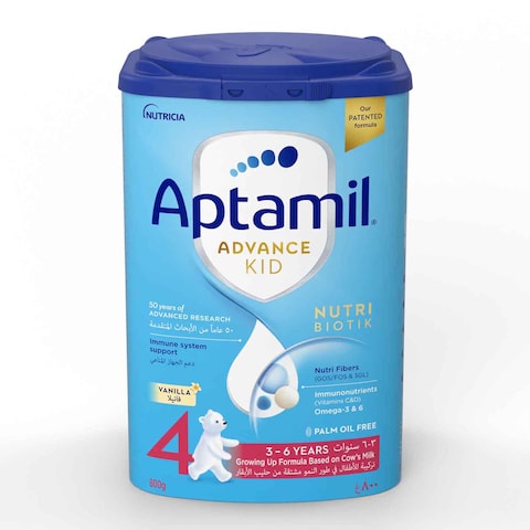 Nutricia Aptamil Advance Kid Nutri-Biotik Stage 4 Vanilla Based On Cow&#39;s Growing Up Formula Milk 3-6 Years 800g