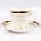 Lihan Latest Porcelain Bone China Dinner Sets(32 Pieces), Teapot/Teacup/Dish/Bowl Phnompenh Gold White Dinnerware Set And Tableware Set Dishwasher Safe