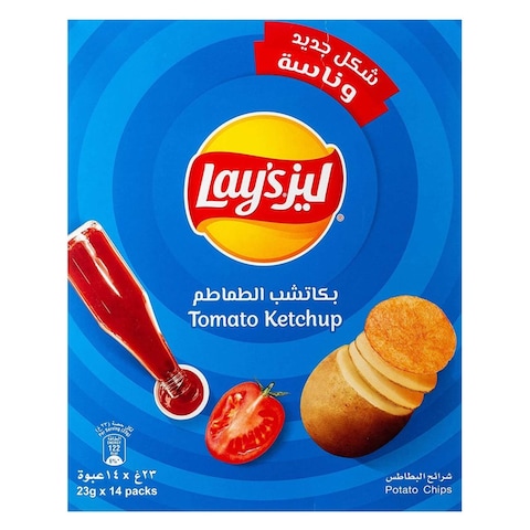 Lays Tomato Ketchup Potato Chips 23g x Pack of 14