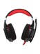 سماعة رأس G2000 سلكية للألعاب بتصميم يغطي الأذن مزودة بميكروفون أحمر وأسود