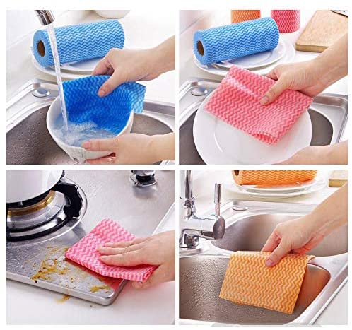 DISPOSABLE CLEANING CLOTH FOR MULTIPURPOSE 50 SHEETS PACK OF 4