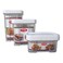 Gab Plastic Rectangular Food Canisters Set of 3