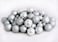 Christmas Balls Shiny Matt Glitter Silver 3cm 36Ct