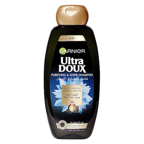 Garnier Ultra Doux Charcoal And Nigella Seed Oil Purifying And Shine Shampoo Black 400ml