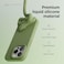 elago Liquid Silicone for iPhone 15 Pro MAX case cover Full Body Protection, Shockproof, Slim, Anti-Scratch Soft Microfiber Lining - Cedar Green