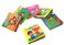 Jjone Baby&#39;s First Nontoxic Soft Cloth Book Set, Crinkle Books Friction With Rustling Sound Pack Of 6 (D)