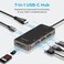Promate USB-C Hub, 7-in-1 Multi-Port Adapter with 4K HDMI, Sync Charge USB-C Port, TF/SD Card Slot, 3 USB Ports and 5Gbps Data Transfer, PrimeHub-Lite