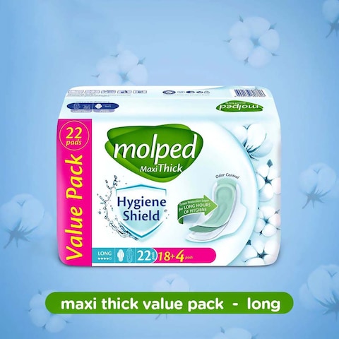 Molped Maxi Thick Long Hygiene Shield Pad 22 pcs