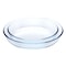 2 PCS OVAL GLASS BAKEWARE SET 1.6L+