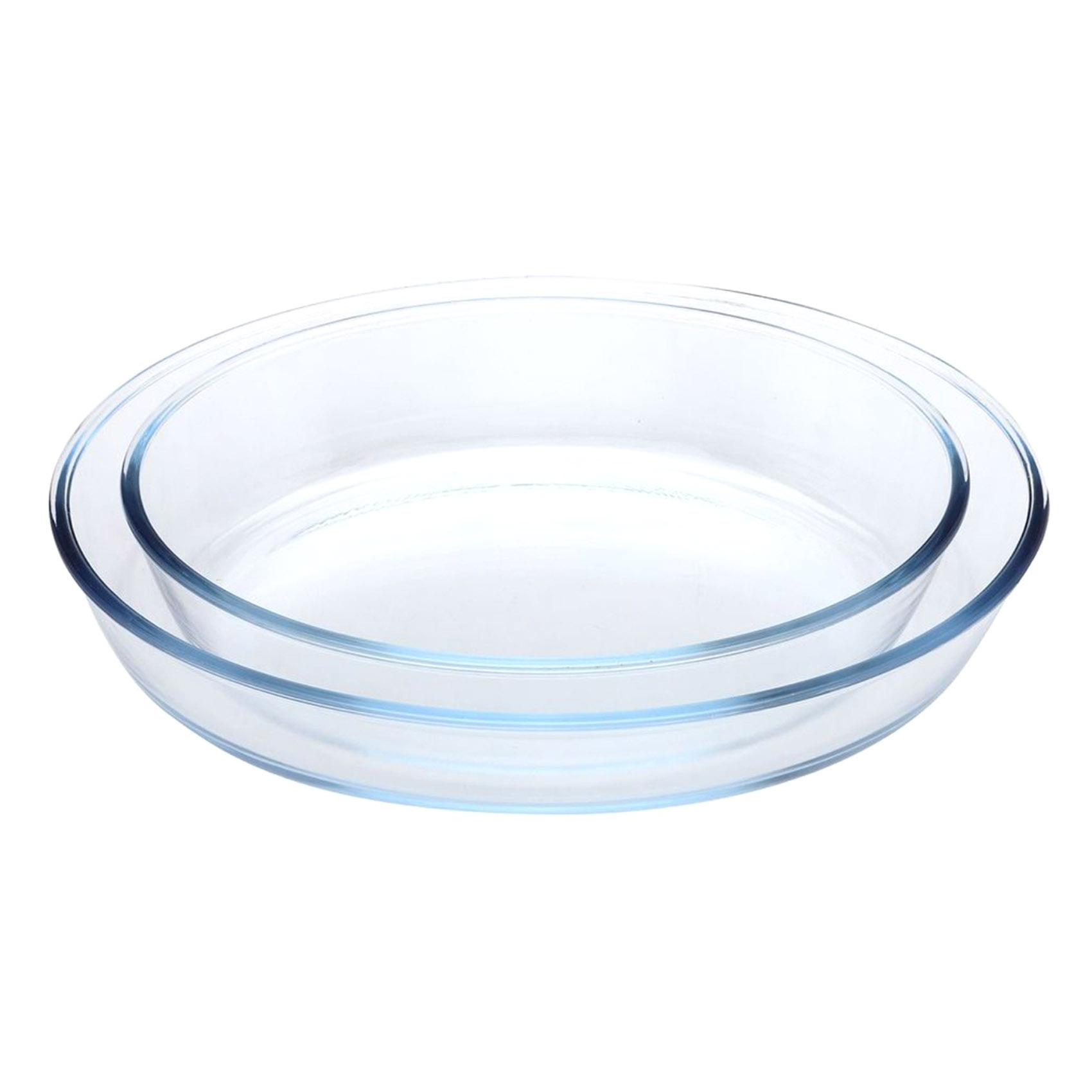 2 PCS OVAL GLASS BAKEWARE SET 1.6L+