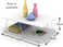HomeCanvas Tars Modern Coffee Table for Living Room, Easy Assembly - White -Chrome