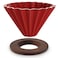 Coffee ceramic dripper v02 zigzag red