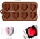 8 Cavity Diamond Heart Shape Silicone Chocolate Moulds 3D Love Diamond Wax Melt Moulds,Silicone Mould for Handmade DIY Cake Chocolate Jelly Ice Cube