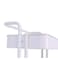 Rubik - 3-Tier Rolling Shelves Metal Cart Organizer White 87X37X45Centimeter