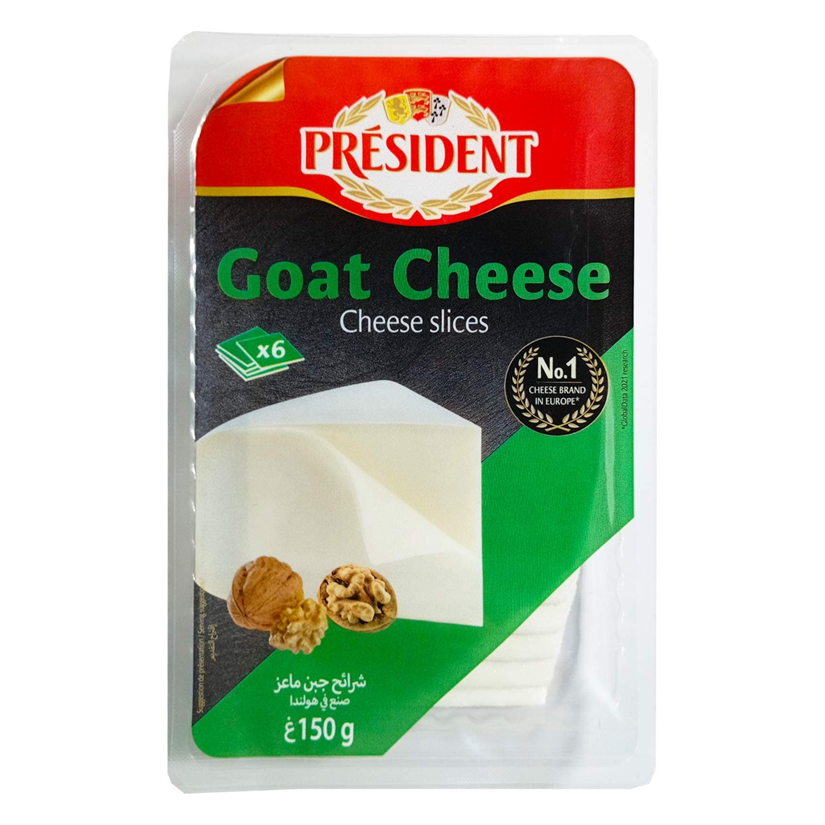 Buy President Goat Cheese 6 Slices 150GR Online | Carrefour Lebanon