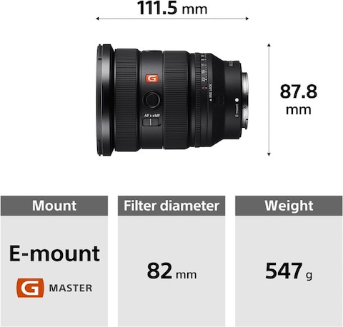 Sony E Mount FE 16&ndash;35 mm F2.8 GM I Full Frame Lens (SEL1635GM2)
