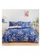 6-Piece Double Size Duvet Cover Set Microfiber Wedgewood 1 Duvet Cover 200x230 cm, 1 Flat Sheet 220x280 cm, 4 Pillow Cover 48x74 cm Multicolour