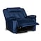 In House Velvet Rocking &amp; Rotating Recliner Chair - Dark Blue - AB05