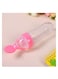 Silicone Squeeze Bottle Spoon Baby Feeding Bottle Toddler Food Feeder Dispensing Spoon Suction Cup Design Feeder-Pink