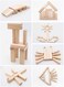 Generic 51Pcs Wooden Beech Building Block Set Stacking Board Game Shape And Number Recognition Educational Toy For Kids