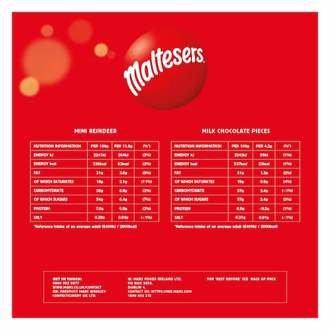Mars Maltesers Advent Calendar Milk Chocolate 108G