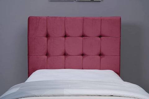 PAN Home Home Furnishings Vista Headboard Velvet Pink L-120: H-125cm 120x125 Pink