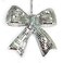 Silver Mosaic Bow Christmas Hanging Decor 19x18cm