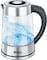 Techno Best Galss Kettle With Stainless Steel Decoration &amp; LED Light, 1.7 Liter, 1500 Watt, BGK-003