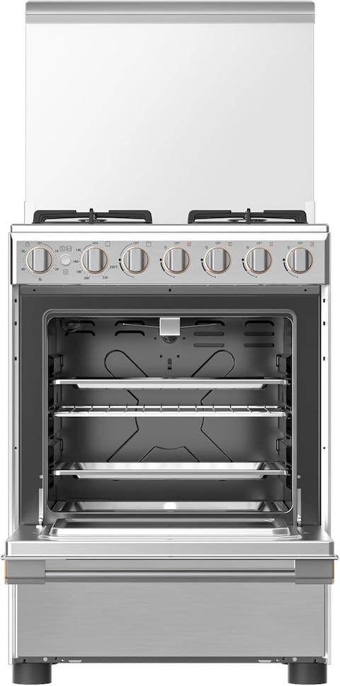 Toshiba Gas Cooker 60x60 Cm 4 Burners Steel - RB2-60G4GE(MR)
