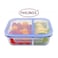 Feelings Glass Storage Box With Divider 700ml Clear