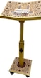Engraved Wooden Foldable Quran Stand, Adjustable Height, (Brown)
