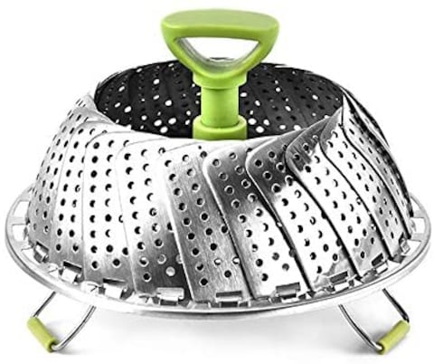 Generic Steamer Basket Stainless Steel Vegetable Steamer Basket Folding Steamer Insert F