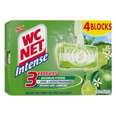 Wc Net Intense Toilet Blocks Lime Fresh 4 Pieces