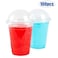 Lavish [ 100- Piece ] 360Ml Disposable Salad Cup Transparent Plastic Dessert Bowl Container With Lid For Bar Cafe Tea Home Party Tableware