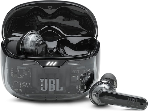 JBL Tune Beam True Wireless Noise Cancelling Earbuds, Pure Bass Sound, Bluetooth 5.3, Smart Ambient, 4-Mics Technology, VoiceAware, 48H Battery, Water And Dust Resistant, Ghost, JBLTBEAMGBLK