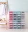 Naor Clear Plastic Stackable Storage Shoe Organizer Box (Mixed-40Pcs)