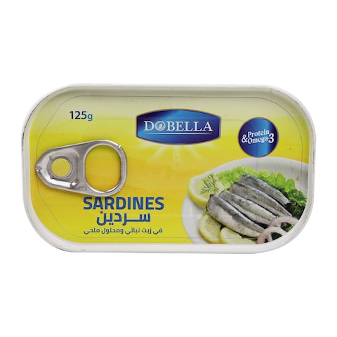 Dobella Sardines in Vegetable Oil and Brine - 125 gram