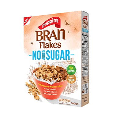 Poppins No Added Sugar Bran Flakes 300GR