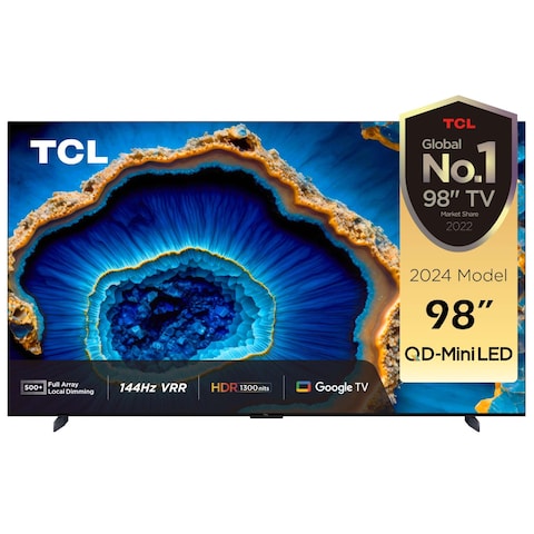 TCL C755 98-Inch QD-Mini 4K UHD Smart Google LED TV 98C755 Black