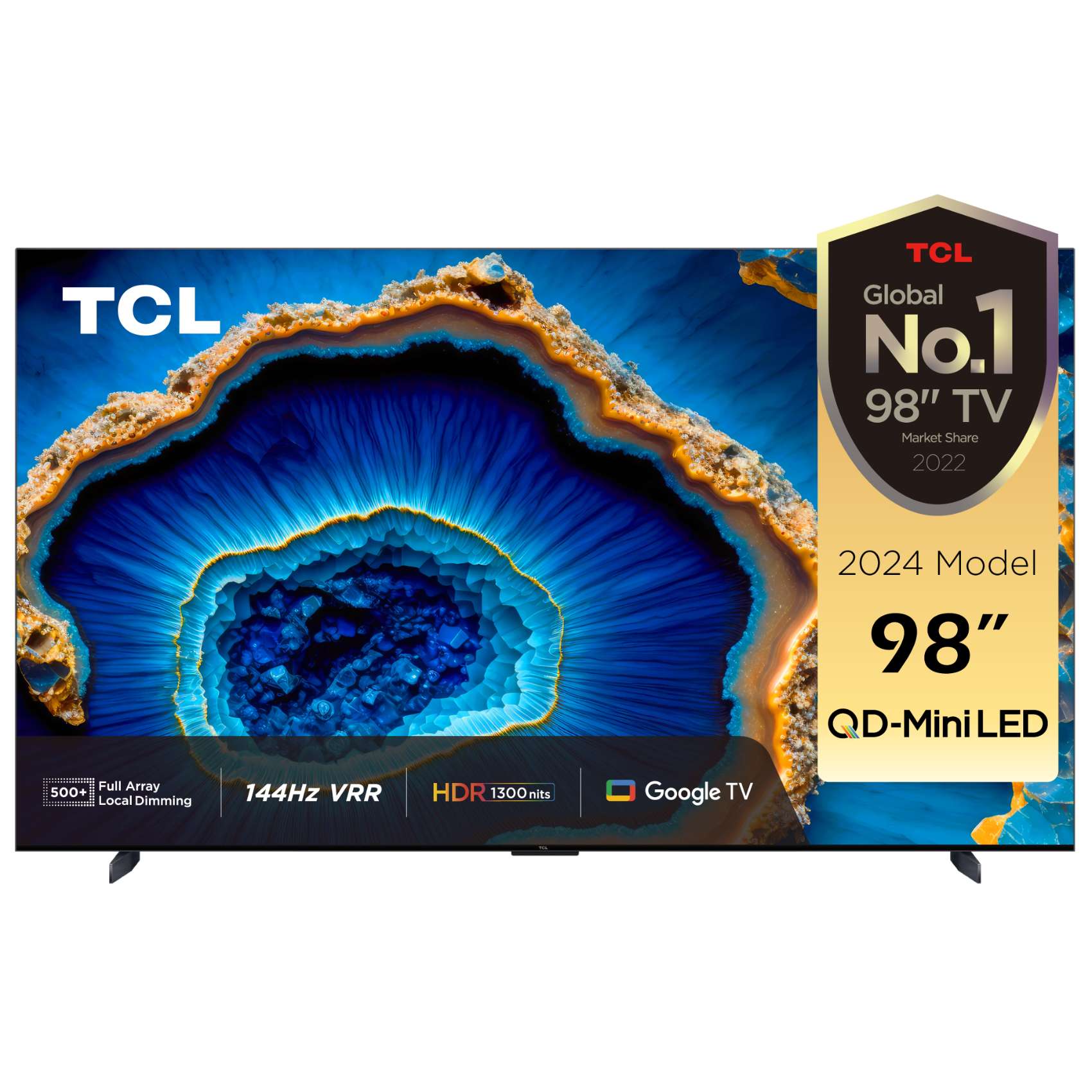 TCL C755 98-Inch QD-Mini 4K UHD Smart Google LED TV 98C755 Black