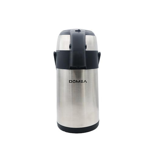 DOMEA 3L Airpot Flask With Insulated Pump Action   Stainless Steel Leak Proof Thermal Flask  Hot And Cold Drink Dispenser   Perfect For Tea And Coffee   24 Hours Heat Retention