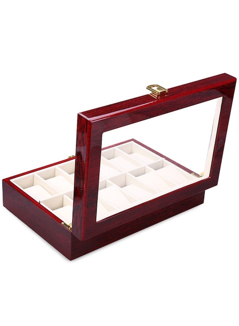 Generic 12 Grid leather Watch Organizer