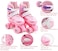 EASY FUTURE Roller Skates Adjustable Size Double Row 4 Wheel Skates Children Skates for Boys And Girls Including Protective Gear Knee Elbow Wrist Pink Small (31-34)
