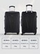 Para John Travel Luggage Suitcase Set of 4, Carry On Hand Cabin Luggage Bag, Lightweight Travel Bags With 360 Durable 4 Spinner Wheels, Hard Shell Luggage Spinner, (20'', 24'', 28'', 32''), Black