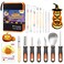 Halloween Pumpkin Carving Kit, Shuttle Art 15 PCS Professional Premium Quality Stainless Steel Pumpkin Carving Tools with Carrying Case for Kids Adults Sculpting