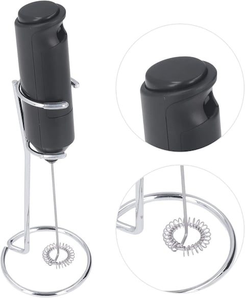 Lavish 1 Milk Frother With Stand Electric Blender Handheld Wand For Coffee Beverage Blender Cappuccino