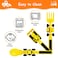 Eazy Kids Spoon, Fork &amp; Pusher - Yellow, Truck, 3Pcs