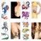 Animal Temporary Tattoo Phoenix Fox Unicorn Eagle Peacock Horse 10 sheets