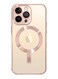 MagSafe Case Magnetic Clear Soft TPU Plating Case Wireless Charging Compatible Shockproof Camera Lens Protection For Apple iPhone 14 Pro Rose Gold